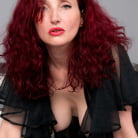 Zinnia Blue in 'Foxy Redhead'